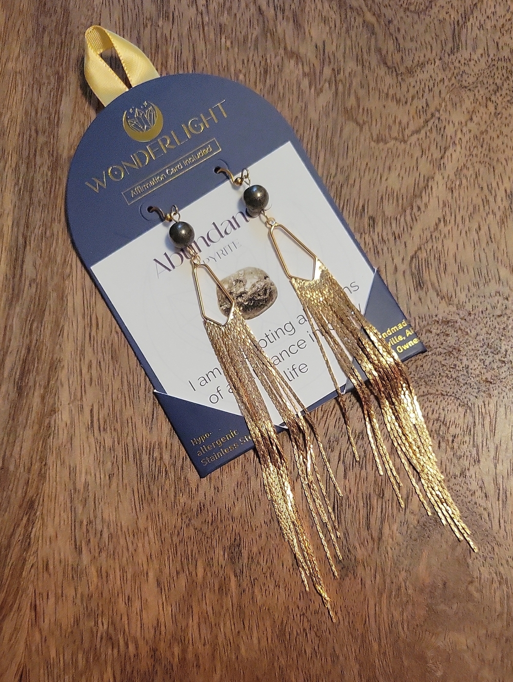 Gold Fringe Statement Earrings